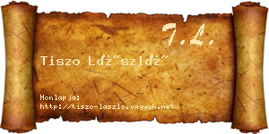 Tiszo László névjegykártya