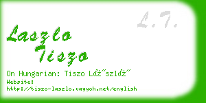laszlo tiszo business card